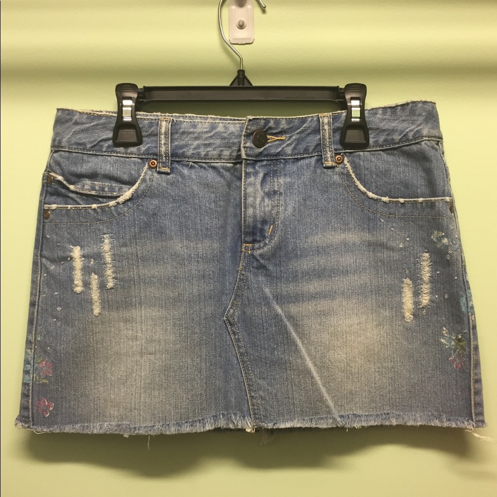 Denim mini skirt